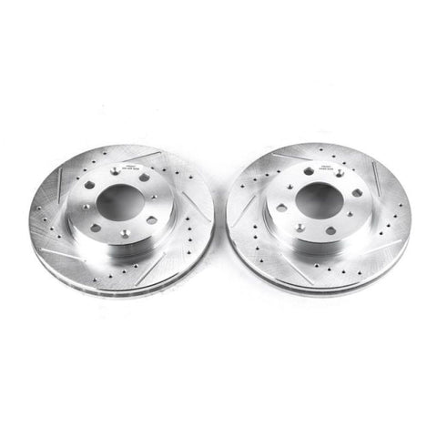 Power Stop 90-00 Honda Civic Front Evolution Drilled & Slotted Rotors - Pair - JBR525XPR