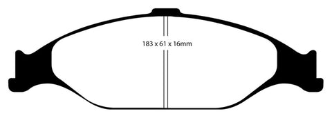 EBC 99-04 Ford Mustang 3.8 Yellowstuff Front Brake Pads - DP41242R