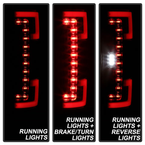 Spyder 17-18 Ford F250 (w/Blind Spot Sens./LED Model Only) LED Tail Lights-Blk ALT-YD-FS17BS-LED-BK - 5085610