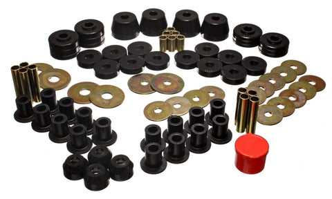 Energy Suspension 85-92 VW Golf/GTI/Jetta / 72-93 Dodge Ramcharger Blk Hyper-flex Master Bushing Set - 5.18101G
