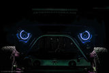 Oracle 7in High Powered LED Headlights - Black Bezel - ColorSHIFT 2.0 - 5769-333