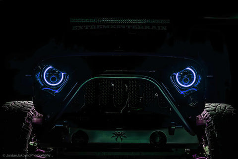 Oracle 7in High Powered LED Headlights - Black Bezel - ColorSHIFT 2.0 - 5769-333