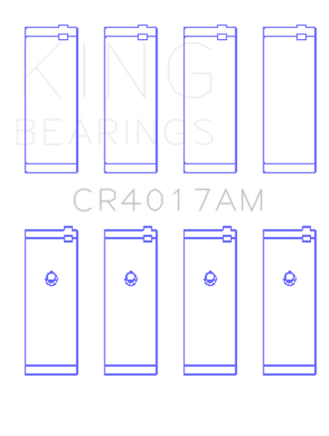 King Engine Bearings Opel 1.8/2.0 X18/20Xe (Size +0.25mm) Connecting Rod Bearing Set - CR4017AM1.25