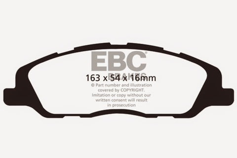 EBC 13-14 Ford Mustang 3.7 (A/T+Performance Pkg) Yellowstuff Front Brake Pads - DP41868R