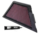 K&N Kawasaki ZX1rR Ninja/ZZR1400/1400GTR/ZX14R 11.25in O/S L x 4.75in O/S W Replacement Air Filter - KA-1406