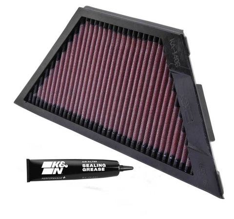 K&N Kawasaki ZX1rR Ninja/ZZR1400/1400GTR/ZX14R 11.25in O/S L x 4.75in O/S W Replacement Air Filter - KA-1406