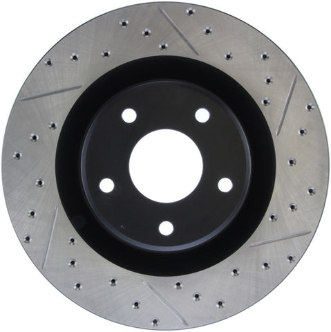 StopTech Power Slot 05-07 Cadillac XLR / 06-09 Chevy Corvette Front Left Drilled & Slotted Rotors - 127.62085L