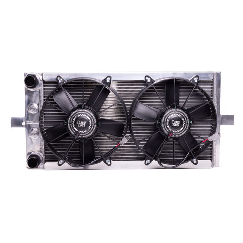 Chase Bays Nissan 240SX S13/S14/S15 OE Style 1.38in Tucked Aluminum Radiator w/2 12in Ultra Fans - CB-14RAD-138-11UFAN
