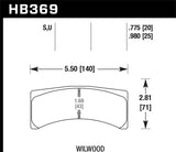 Hawk Wilwood Integra LP 9725 Racing DTC-70 Brake Pads - HB369U.980