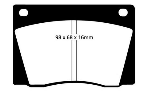 EBC 67-69 Fiat Dino 2 Ultimax2 Front Brake Pads - UD004