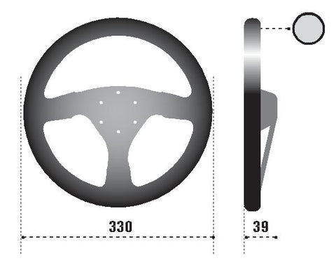 Sparco Steering Wheel 323 Suede Black - 015R323PSNR