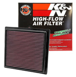 K&N 11 Jeep Grand Cherokee / 11 Dodge Durango Replacement Panel Air Filter - 33-2457