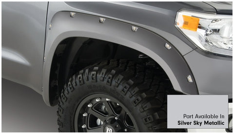 Bushwacker 16-18 Toyota Tundra Fleetside Pocket Style Flares 4pc 66.7/78.7/97.6in Bed - Silver Sky - 30918-53