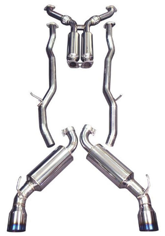 Injen 03-08 350Z Dual 60mm SS Cat-Back Exhaust w/ Built In Resonated X-Pipe - SES1987TT