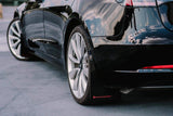 Rally Armor 17-23 Tesla Model 3 Black UR Mud Flap - Metallic Black Logo - MF62-UR-BLK/MBK