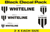 Whiteline Decal Kits 10 Pk Black - KWM002