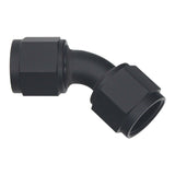 DeatschWerks 10AN Flare Female Swivel 45-Degree to 10AN Flare Female Swivel - Anodized Matte Black - 6-02-0214-B