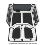DEI 11-18 Jeep Wrangler JK 2-Door Boom Mat Rear Side Window Trim - 2 Piece - Black - 50152