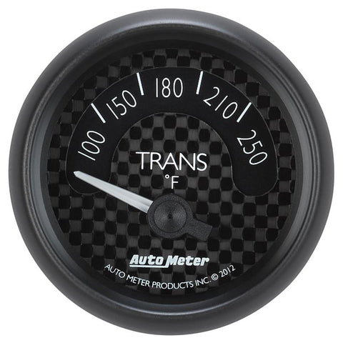 Autometer GT Series 52mm Short Sweep Electronic 100-250 Deg F Transmission Temperature - 8049