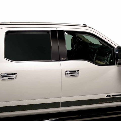 Putco 17-20 Ford SuperDuty - Crew Cab/SuperCab w/o Keypad Black Platinum Pillar Posts Classic - 402685BPFD