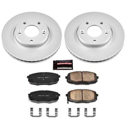Power Stop 09-12 Hyundai Elantra Front Z17 Evolution Geomet Coated Brake Kit - CRK5366