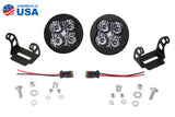 Diode Dynamics SS3 LED Pod Max - White SAE Fog Round (Pair) - DD6494P