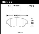 Hawk Lexus 02-03/04-06 ES300/330 Toyota 98-12 Tacoma/Adynl Models Street Perf Ceramic Ft Brake Pads - HB677Z.685