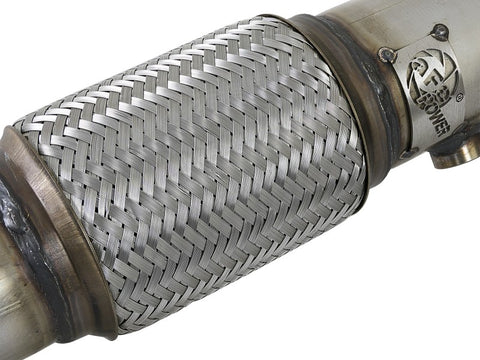 aFe Power Twisted Steel SS304 Downpipe 2.5in w/Cat 17-18 Hyundai Elantra L4-1.6L (t) - 48-37001-1HC