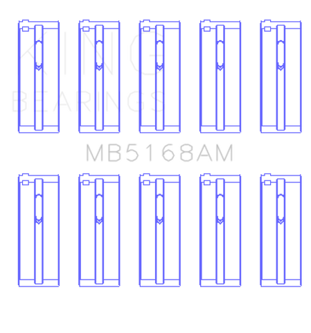 King Acura F22B1 / Honda F22A1/F22A6/F22B1/F22B2/F22B6 0.50 Oversized Main Bearing Set - MB5168AM0.5