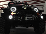 Oracle Jeep Wrangler JK 07-17 LED Waterproof Halo Kit - ColorSHIFT w/ Simple Controller - 3943-504