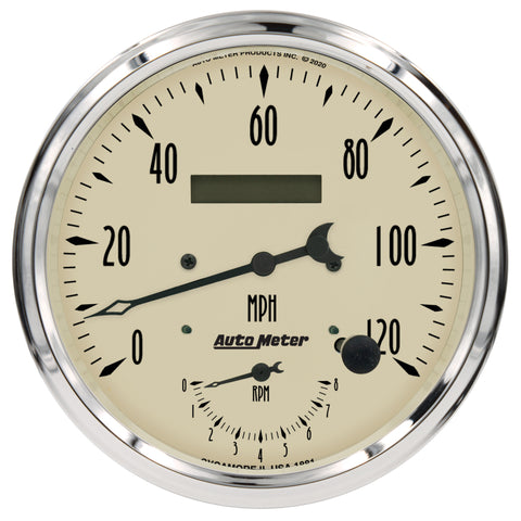 Autometer Antique Beige Tach/Speedo 5in. - 120mph & 8k RPM - 1870