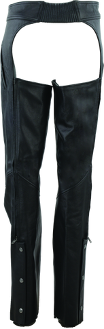River Road Plains Leather Chaps Black Womens - Small - 094425