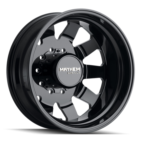 Mayhem 8181 Challenger Dually 22x8.25 / 10x225 BP / 169mm Offset / 170.1mm Hub Full Black Wheel - 8181-22820B