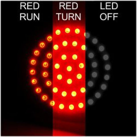 Letric Lighting Bullet Style Switchbacks Red/Red - LLC-B7SRR