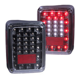 ANZO 2007-2015 Jeep Wrangler LED Taillights Black - 311212