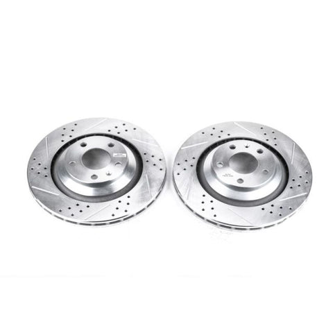 Power Stop 05-11 Audi A6 Quattro Rear Evolution Drilled & Slotted Rotors - Pair - EBR829XPR