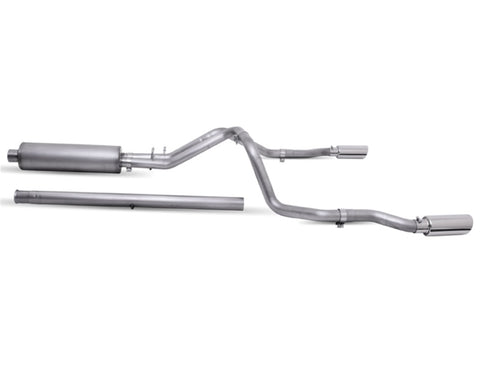 Gibson 20-22 Silverado/GMC Sierra 2500 HD 6.6L Crew Cab (Long Bed) Cat-Back Dual Split Exhaust - 65713