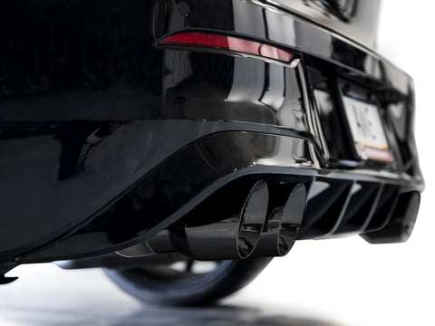 AWE Tuning MK8 Volkswagen Golf R 3in Track Edition Quad Exhaust - Diamond Black Tips - 3020-43658