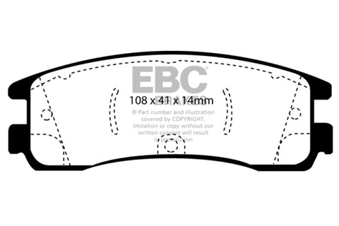 EBC 08-09 Buick Allure (Canada) 5.3 Greenstuff Rear Brake Pads - DP21122
