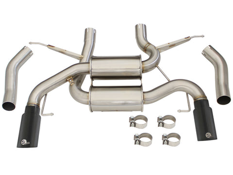 aFe MACHForce XP 2.5in Axle Back Stainless Exhaust w/ Black Tips 07-13 BMW 335i 3.0L L6 (E90/92) N55 - 49-36327-B