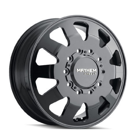 Mayhem 8181 Challenger Dually 22x8.25 / 10x225 BP / 169mm Offset / 170.1mm Hub Full Black Wheel - 8181-22820B