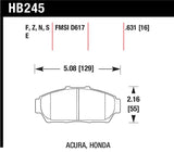 Hawk 94-01 Acura Integra (excl Type R)  DTC-60 Race Front Brake Pads - HB245G.631