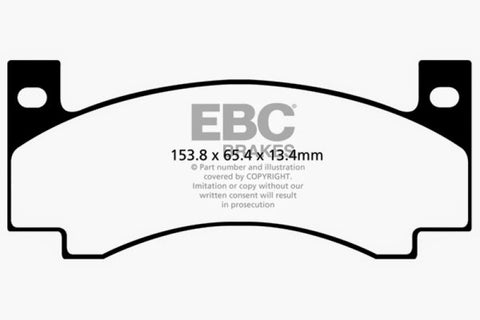 EBC 71-72 Amc Ambassador 4.2 Yellowstuff Front Brake Pads - DP41176R