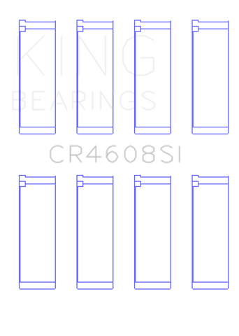 King Toyota 2ZZ-GE (Size .025) Connecting Rod Bearing Set (Set of 4) - CR4608SI0.25