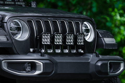 Diode Dynamics Jeep JL SS5 4-Pod CrossLink Grille Lightbar Kit Pro - White Combo - DD7268