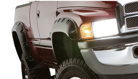 Bushwacker 94-01 Dodge Ram 1500 Fleetside Pocket Style Flares 4pc 78.0/96.0in Bed - Black - 50908-02