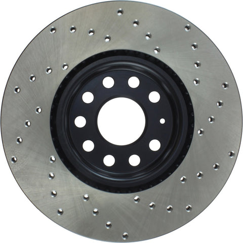 StopTech 06-13 Audi A3/08-09 TT / 06-09 VW GTI Mk V Cryo-Stop Right Front Drilled Rotor - 128.33098CR