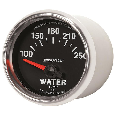 Autometer GS 52mm 100-250 Deg F Short Sweep Electronic Water Temperature Gauge - 3837