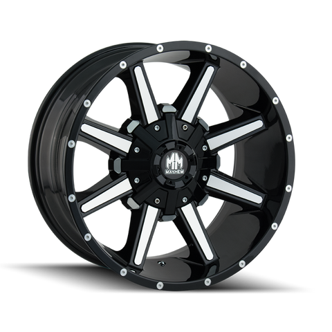 Mayhem 8104 Arsenal 20x9 / 5x150 BP / 18mm Offset / 110mm Hub Black/Machined Face Wheel - 8104-2997B18