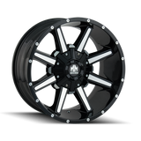 Mayhem 8104 Arsenal 17x9 / 6x120 BP / 18mm Offset / 78.1mm Hub Black/Machined Face Wheel - 8104-7994B18